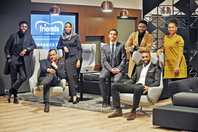 Alex Manzizila, Michael Dixon, Faduma Aden, Amir Aden, Yanick Manzizila, Amin Maaz and Nea Hassen