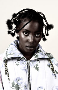 krull magazine natural hairstyle, floral jacket